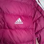 Adidas Burgundy Padded Hooded Jacket / Coat Size M Image 3