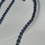 Blue bead crystal stone strung alongside small sterling spacers Image 9