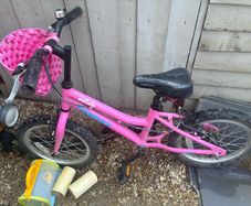 Girls pink bike