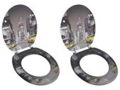 Toilet Seats with Lids 2 pcs MDF New York