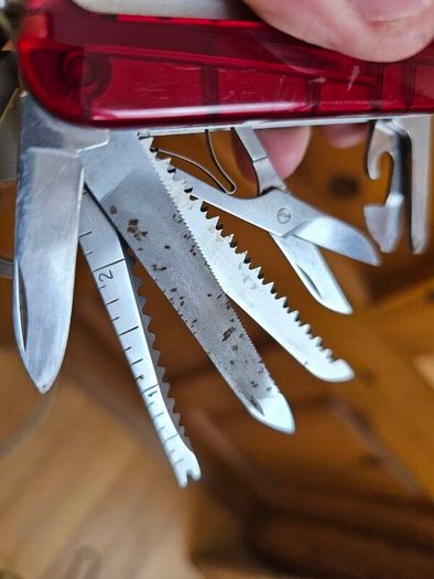 Vintage 1980s Victorinox Champion Discontinued Collectable Swiss Army Knife 91mm