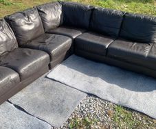 Large High-End Leather L-Shaped Sofa