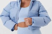 USA Pro Cropped Puffer Jacket Blue