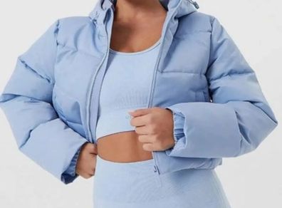 USA Pro Cropped Puffer Jacket Blue