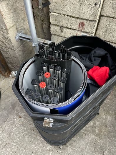 Big box with stand in it