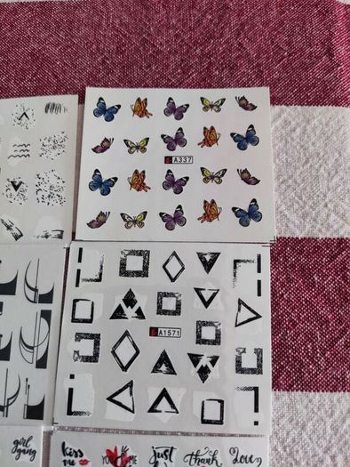Nail art stickers . 9 sheets