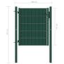 Fence Gate PVC and Steel 100x101 cm Green Image 4