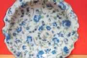 Vintage Ashtray/ Floral Design/ Gold Trim