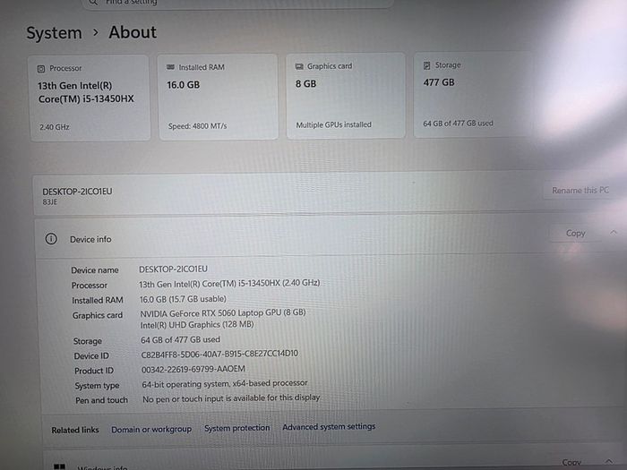 Lenovo Loq 15irx10 15.6 Fhd 144hz | I5-13450hx | Rtx 5060 8gb | 16gb Ddr5 | 512gb Nvme | Excellent Condition