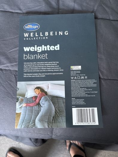 Silentnight Grey Weighted Blanket 6kg 125cm x 180cm single