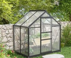 Walk-In Polycarbonate Green House 6 x 4ft