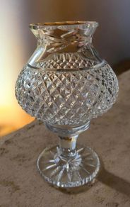 Irish Cut Crystal Set Lamp and Bowl