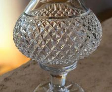 Irish Cut Crystal Set Lamp and Bowl