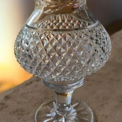 Irish Cut Crystal Set Lamp and Bowl