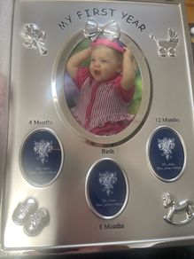 Baby silver plated frame