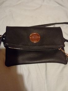 Black mulberry fold over bag