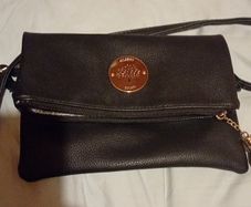 Black mulberry fold over bag