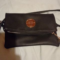 Black mulberry fold over bag