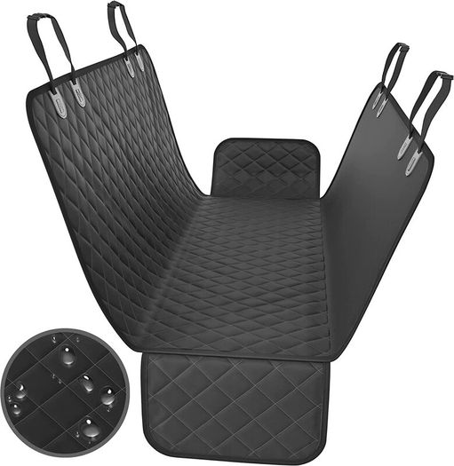 4-in-1 Pet Car Seat Cover with Mesh Window waterproof, Durable and Travel-Ready