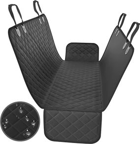 4-in-1 Pet Car Seat Cover with Mesh Window waterproof, Durable and Travel-Ready