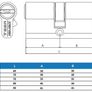 Tesa TX80 Door Lock Cylinder - 30 x 40 - Anti Pick Image 5