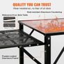 Camping Kitchen Table, One-piece Folding Portable Cook Station with A Carrying Bag, Long Aluminum Camping Table 3 Side Tables Image 5