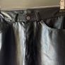 M&S Black faux leather trousers size 12/M Image 3