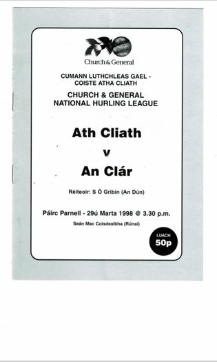 GAA programmes 1997-2000 (Dublin hurling)