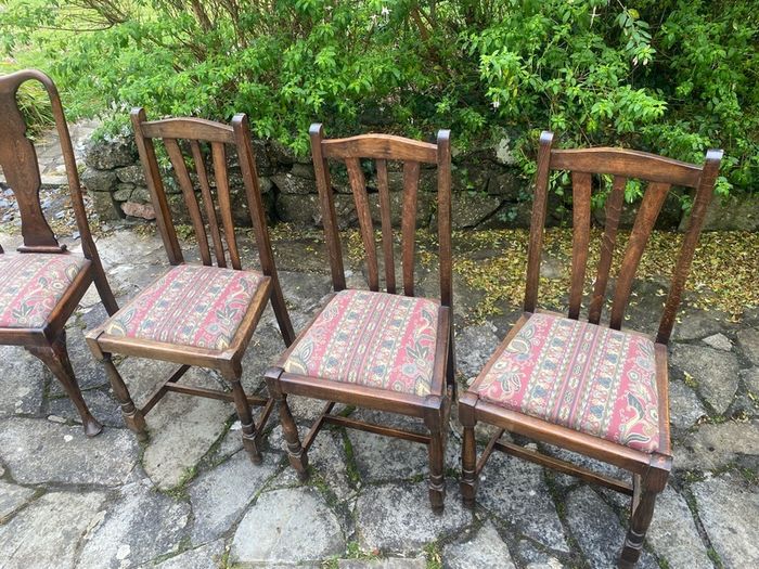 4 antique wooden chairs
