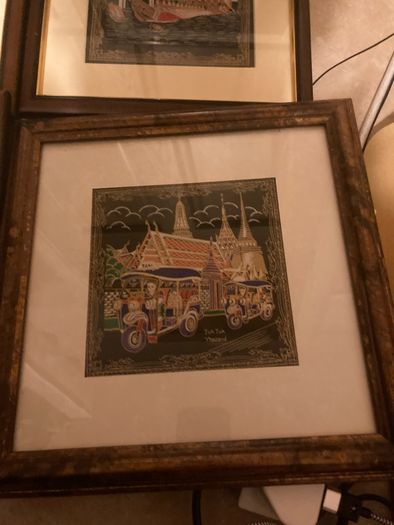 Thai silk paintings collection free postage