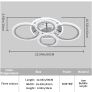 Brand New Modern Ceiling Light 58W Dimmable Flush Mount LED Ceiling Light 4 Rings Image 2