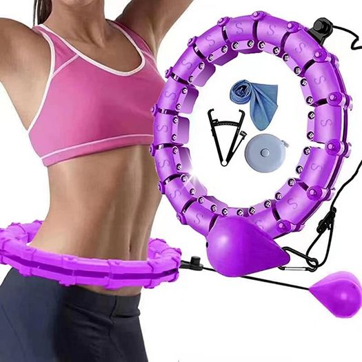 Smart Hula Hoop for Adults, Weighted Hoola Hoops 27 Knots Detachable Ring Adjustable Size, Hula Hoops with Auto-Spinning Ball MULTIPLE COLOURS AVAILABLE (FREE SHIPPING)
