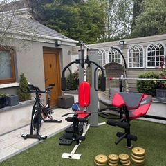 Home Gym Spin Bike and Weight Machines