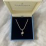Newbridge Silverware Drop Pendant with Clear Stone Image 2