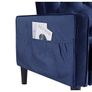 Velvet 2-3 Seater Sofa Soft Padded Set Living Room Sofa Bed 3 Seater Sofa Bed Couch for Living Room Home Furniture (Blue) Image 5
