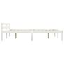 Bed Frame with 2 Drawers White Solid Pine Wood 160x200 cm Image 5