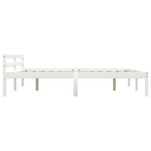 Bed Frame with 2 Drawers White Solid Pine Wood 180x200 cm