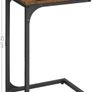 Side Table, Bedside Table, Sofa Side Table, Coffee Table, with Metal Frame, Industrial, for Living Room, Bedroom, Rustic Brown and Black Image 3