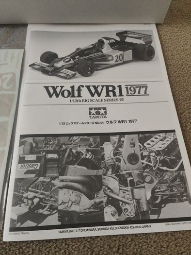 Tamiya 1/12 Wolf WR1.1977 Formula 1. Jody Scheckter. 12044