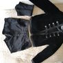 Black velvet military jacket and shorts kids Image 3
