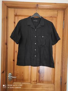 Ladies linen button down shirt(large)