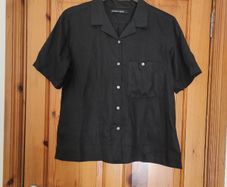Ladies linen button down shirt(large)