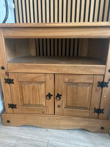 small rustic pine sideboard / hall cupboard