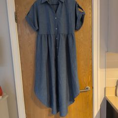 Emery Rose Denim Colour Dress . S. L -14-16.