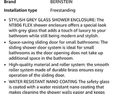 REDUCED - sliding shower door