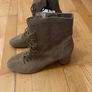 Zara khaki/sand suede boots Image 4