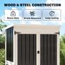 Garden Tool Shed Outdoor Storage Cabinet with Removable Shelves with Asphalt Roof Image 4