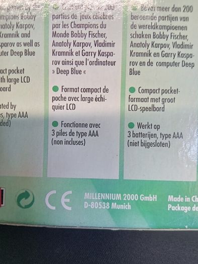 Millennium Chess  / 8 In 1 / Pocket Electronic Game