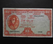 The Central Bank of Ireland. Lady Lavery 10 shillings (1959)#4