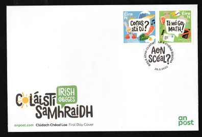 2022 Ireland Colaisti Samhraidh ( Gaeltacht (Irish Language) Colleges) Commemorative Stamp An Post First Day Covers (FDC)